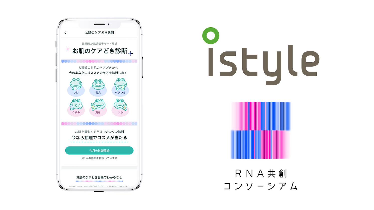 @cosmeアプリに搭載された「ケアどき診断」。RNAに基づく「肌遺伝子モード判定」をもとユーザーに化粧品との新たな出会い方を提案 サムネイル画像